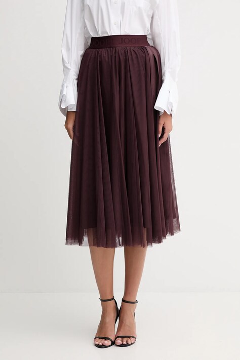 Joop! spódnica kolor bordowy midi rozkloszowana 30046657