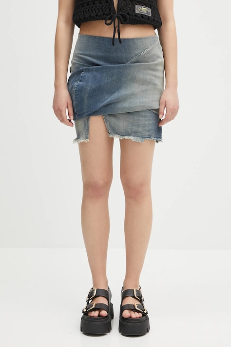 Джинсова спідниця Rick Owens DRKSHDW Draped Mini mini олівець DS01E3343.SDWB