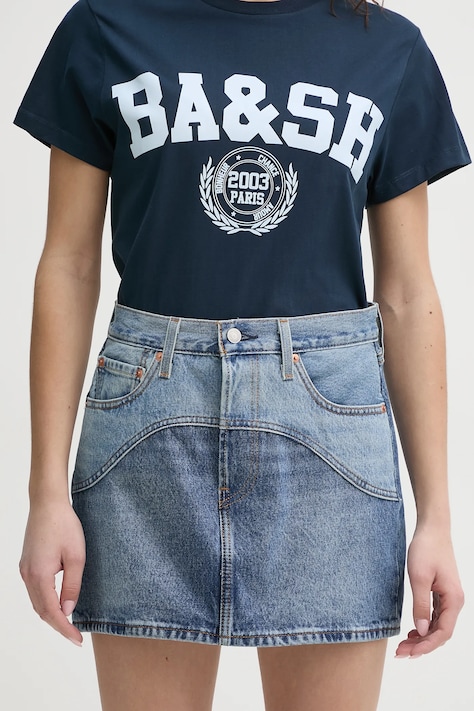 Sukňa Levi's ICON SKIRT WESTERN YOKE mini, rovný strih, 001VJ