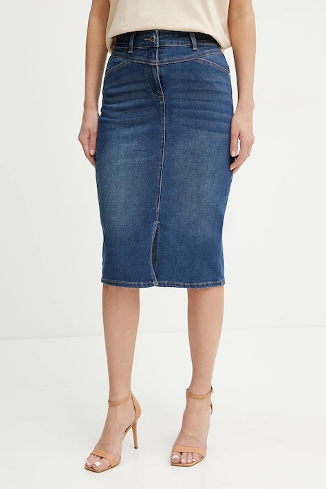 Τζιν φούστα Morgan JAPA χρώμα: ναυτικό μπλε, JAPA