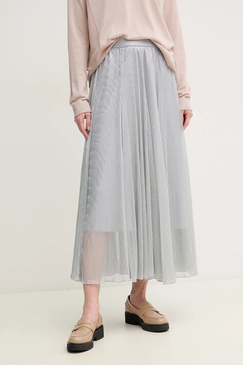 Marc Aurel fusta culoarea argintiu, midi, evazati, 2180-7023-93398
