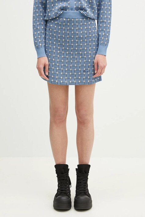 Kenzo spódnica kolor niebieski mini rozkloszowana FF52JU4733CO.64