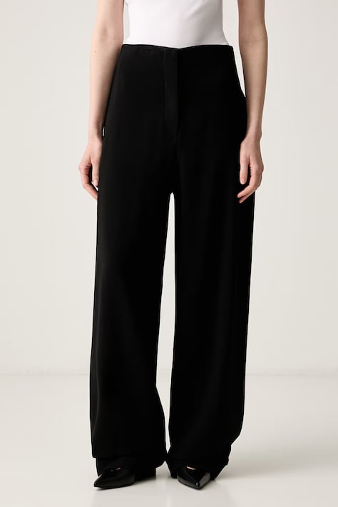 Sportmax Adelchi1234 штани віскозні жіночі чорні high waist 2512131013600