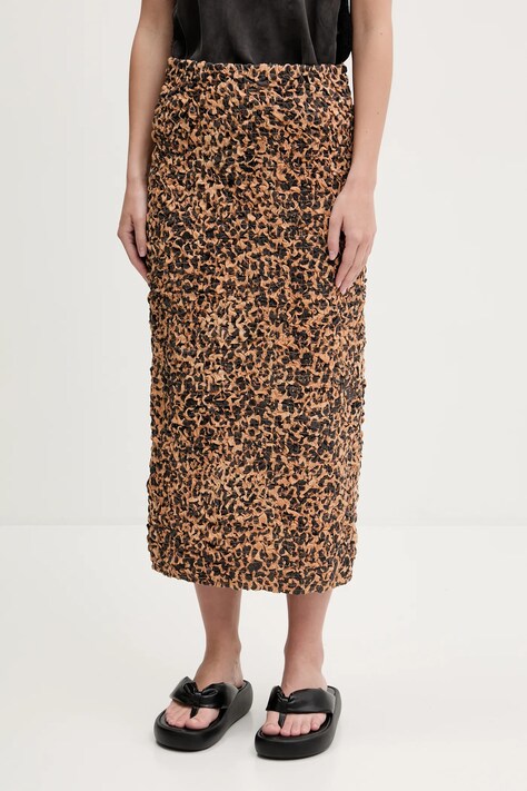 Bimba Y Lola fustă din bumbac culoarea maro, midi, creion, 251BR4842.10201