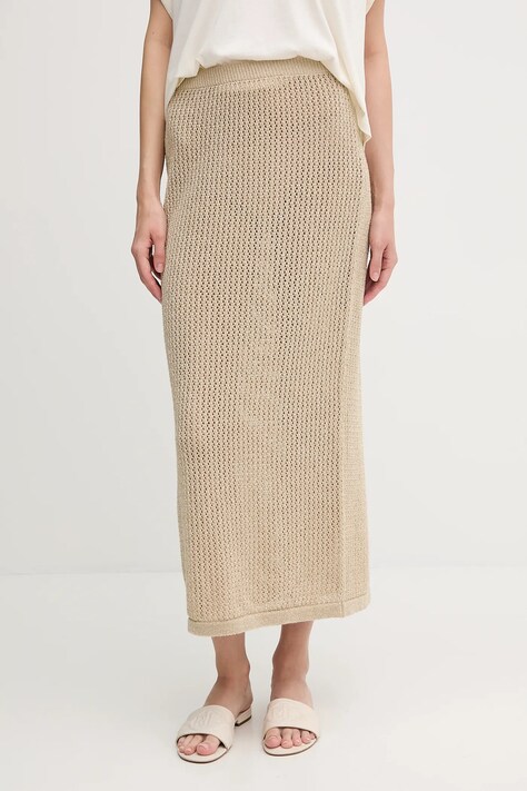 United Colors of Benetton fustă culoarea verde, maxi, drept, 11365000B