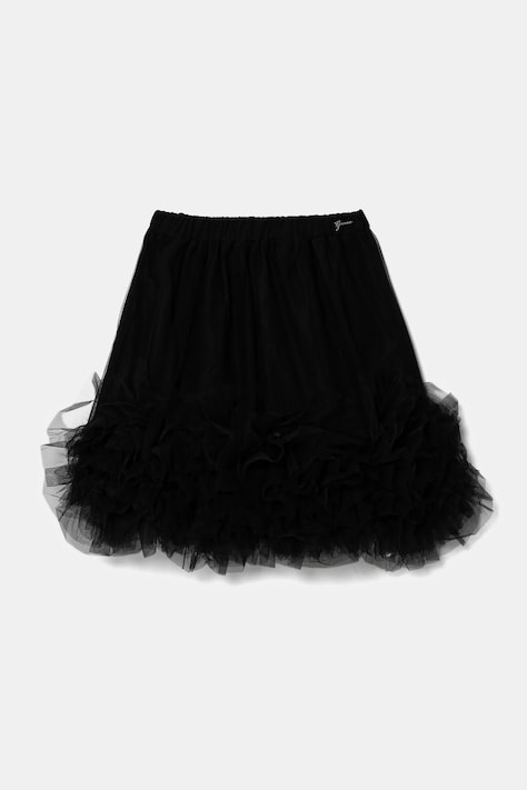 Guess spódnica dziecięca kolor czarny midi rozkloszowana J5RD00 KC3F0