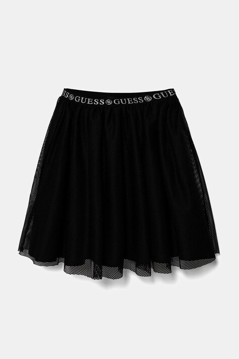 Guess fustă fete culoarea negru, mini, evazati, J5RD11 KACZ0