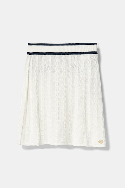 Dievčenská sukňa Guess biela farba, mini, áčkový strih, J5RD22 Z2BB0