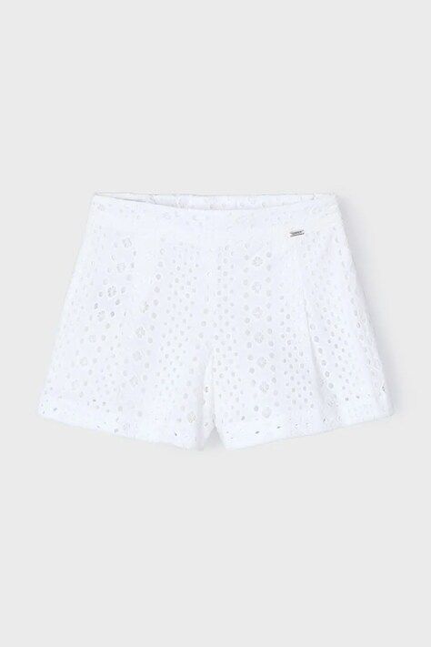 Mayoral pantaloni scurți din bumbac pentru copii culoarea alb, 3285