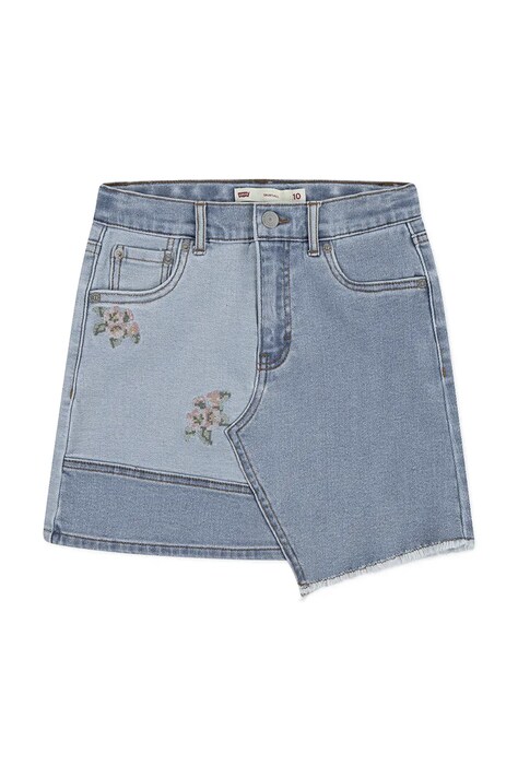 Dětská riflová sukně Levi's MASH UP SKIRT modrá barva, mini, 3EM271