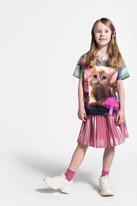 Coccodrillo fusta fete culoarea roz, midi, evazati, DREAM DIARIES GIRL KIDS
