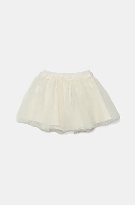 United Colors of Benetton spódnica dziecięca kolor beżowy mini rozkloszowana 4XTGG0011
