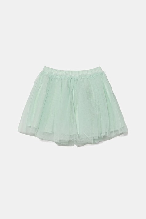 Dětská sukně United Colors of Benetton zelená barva, mini, áčková, 4XTGG0011