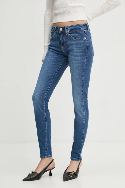 Džíny Tommy Jeans dámské, modrá barva, DW0DW19591
