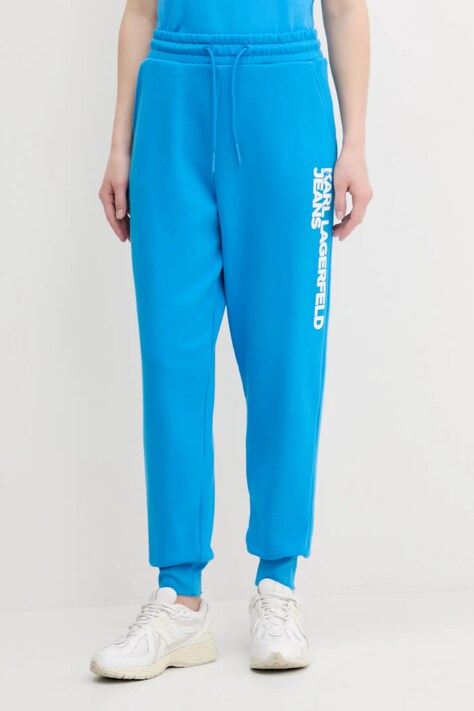 Tepláky Karl Lagerfeld Jeans modrá barva, s potiskem, A1W10058