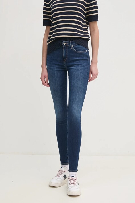 Tommy Hilfiger jeans femei, culoarea bleumarin, WW0WW45010