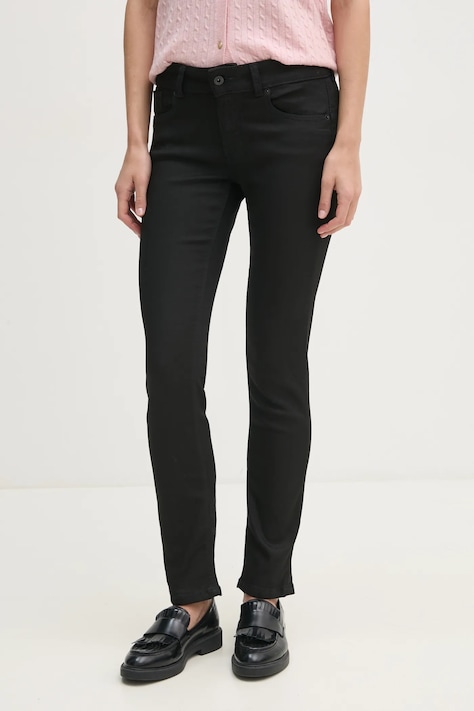 Pepe Jeans jeansy SLIM JEANS LW NEW BROOKE damskie kolor czarny PL204737XM7