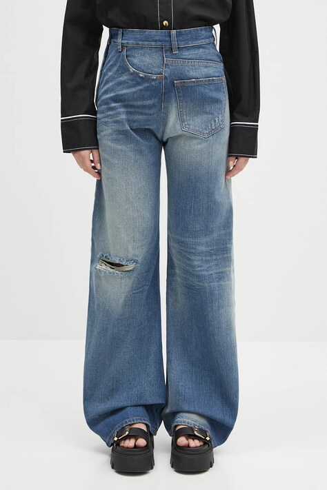 Džíny MM6 Maison Margiela dámské, high waist, S52LA0243