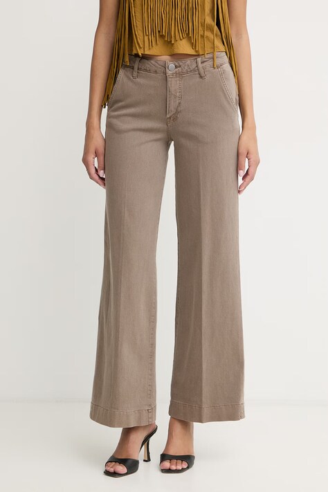 Guess jeansy wide leg damskie ZOYA brązowe W5RA1L WFXVA