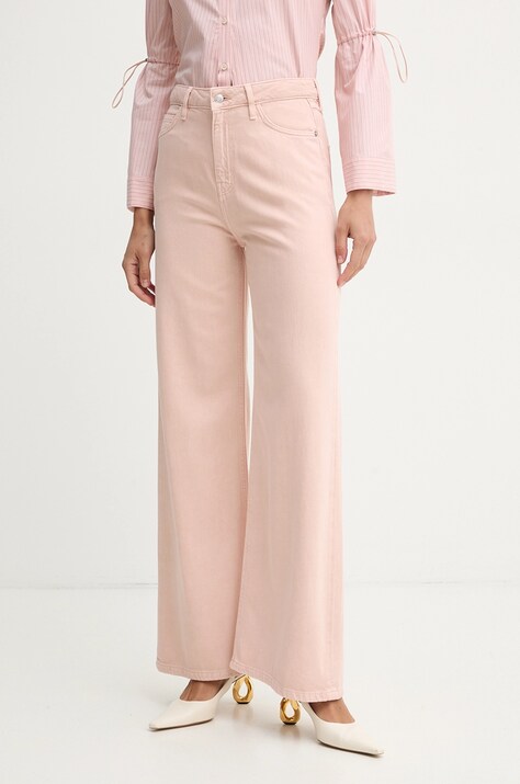 Guess jeansi BELLFLOWER femei, culoarea roz, W5RA82 WFD53