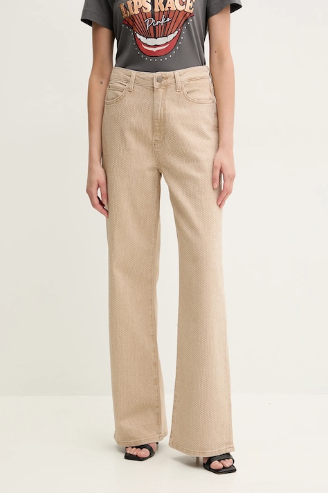 Guess jeansi femei, culoarea bej, W5RA1A D5LL2