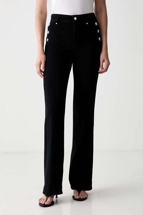 Guess jeansy regular damskie NEW FAYE czarne W5RA0P D4PZ1
