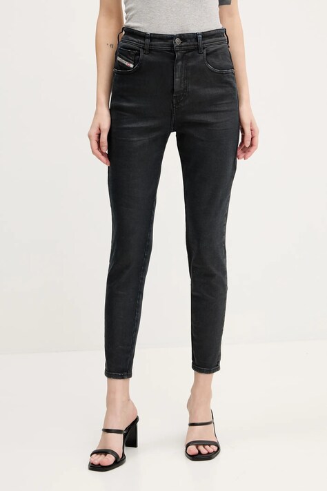 Diesel jeansi 1984 SLANDY-HIGH L.30 TROUSERS femei, culoarea negru, A03598.09K61