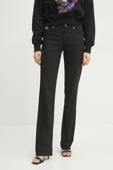 Džíny Versace Jeans Couture dámské, černá barva, 78HAB5A8 N0507