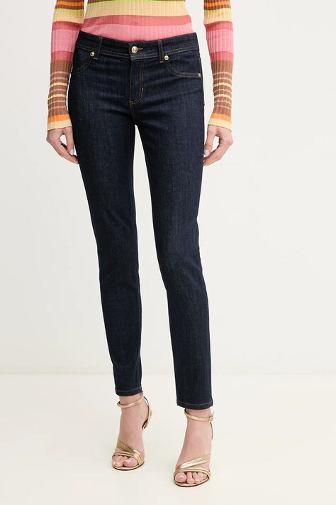 Džíny Versace Jeans Couture dámské, tmavomodrá barva, 78HAB5J0 CDWA7
