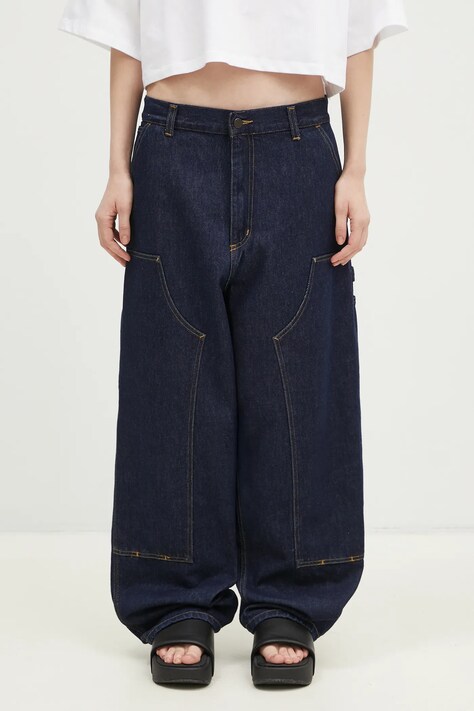 Rifle Carhartt WIP Brandon Double Knee Pant dámske, stredne vysoký pás, I034635.102