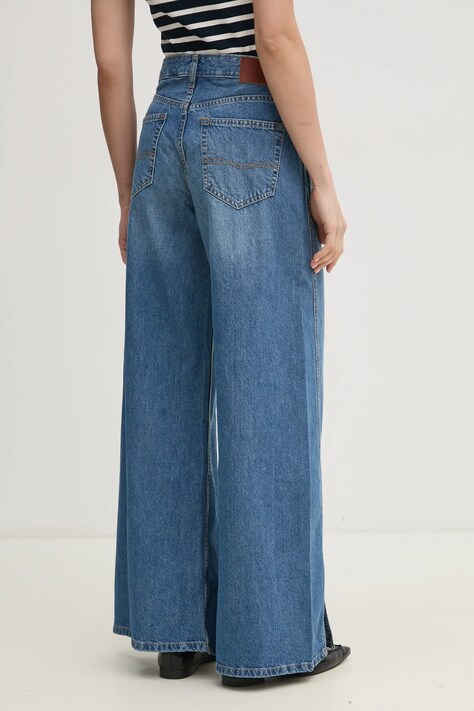 Джинси Pepe Jeans WIDE LEG JEANS MW SLIT — SS25-SJD0G9, блакитний — фото 3