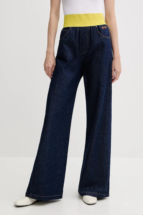 MSGM jeansy damskie kolor granatowy 3842MDP236.257238