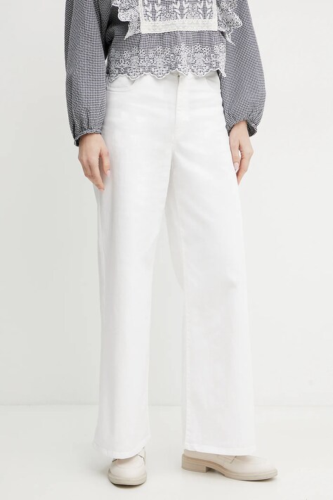 Бавовняні джинси Weekend Max Mara жіночі колір білий 2515131011600