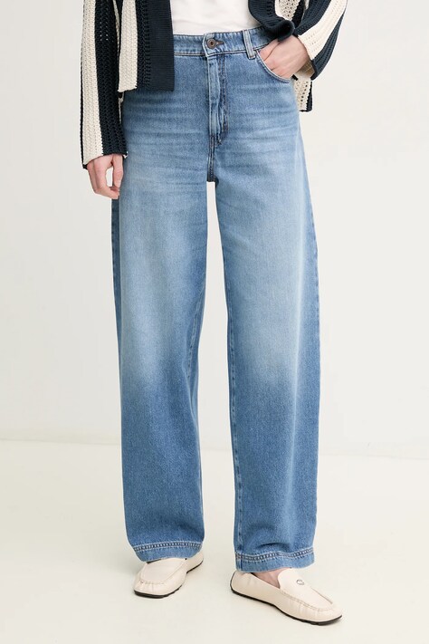 Bavlněné džíny Weekend Max Mara dámské, high waist, 2515181081600
