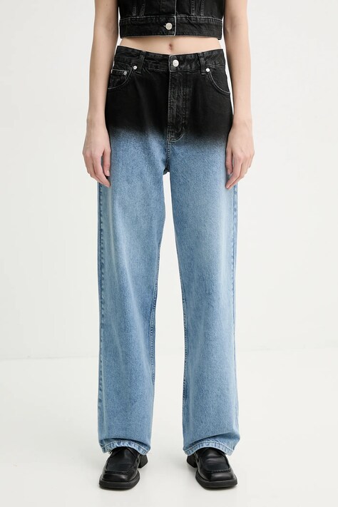 Moschino Jeans blugi din bumbac medium waist, 0309 3719