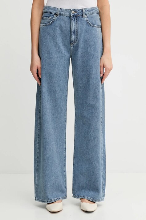 United Colors of Benetton jeansy damskie kolor niebieski 43UNDE02B