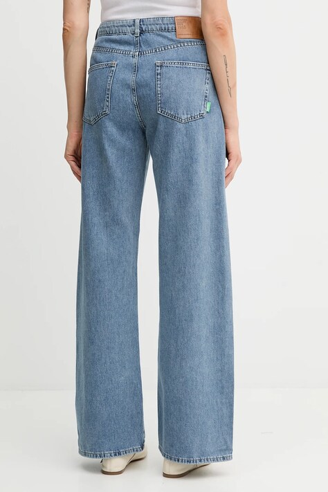 United Colors of Benetton джинси wide leg жіночі — SS25-SJD0HH, блакитний — фото 3