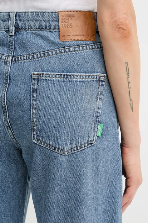 United Colors of Benetton джинси wide leg жіночі — SS25-SJD0HH, блакитний — фото 4
