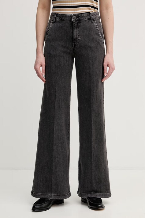 United Colors of Benetton jeansy wide leg damskie szare 4TUT574X5