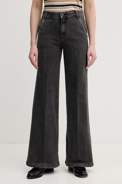 United Colors of Benetton jeansy wide leg damskie szare 4TUT574X5