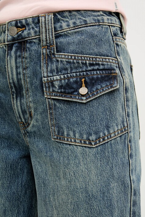 Джинси Guess Originals — SS25-SJD0IC, темно-синій — фото 4