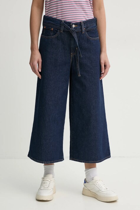 Džíny Levi's XL CULOTTE dámské, tmavomodrá barva, 001V1