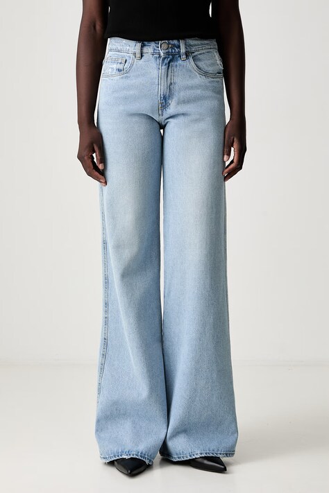 Coperni jeansy wide leg damskie Wide Leg Denim niebieskie COPP95F2008B