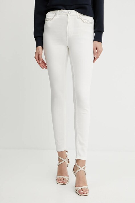 Guess jeans culoarea alb, W5GA46 D5N71