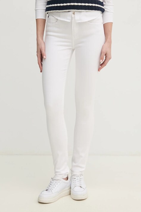 Tommy Hilfiger jeansi femei, culoarea alb, WW0WW44361