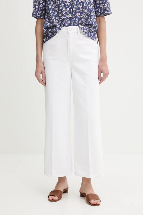 Tommy Hilfiger blugi din bumbac culoarea alb, WW0WW44363