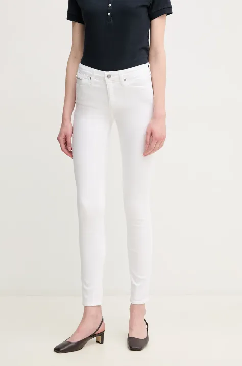 Calvin Klein Jeans jeansi femei, culoarea alb, J20J225120