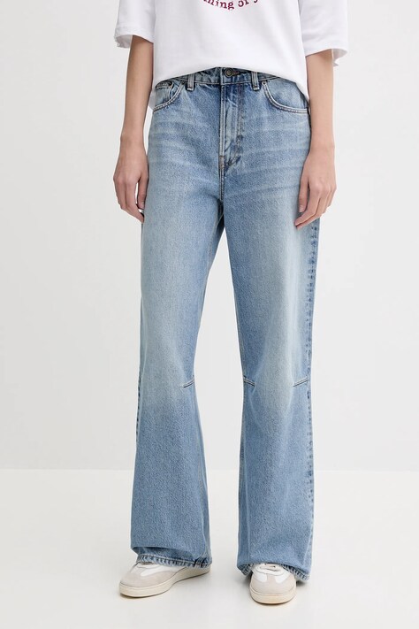 Džíny Fiorucci Light Blue Baggy Jeans dámské, high waist, W02SMDJE181DN01DN01