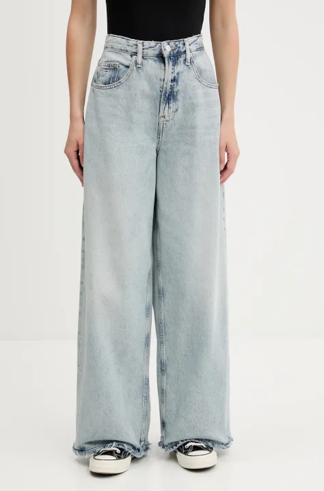 Tommy Jeans jeansy damskie kolor niebieski DW0DW20015