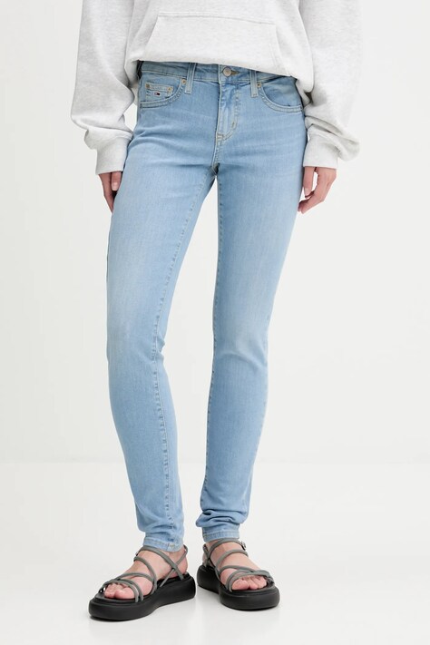 Džíny Tommy Jeans dámské, modrá barva, DW0DW20649